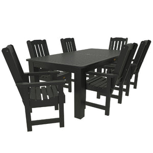 Springville 7pc 42x84 Dining Set Dining Set Black