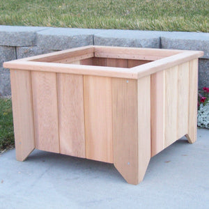 Square Cedar Planter Planters Box