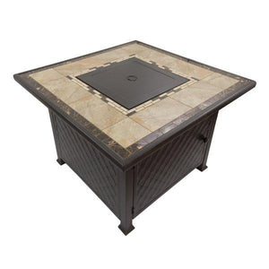 Square Marble Tile Top Fire Pit Fire Pits