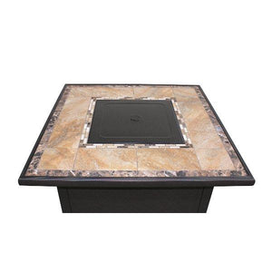 Square Marble Tile Top Fire Pit Fire Pits