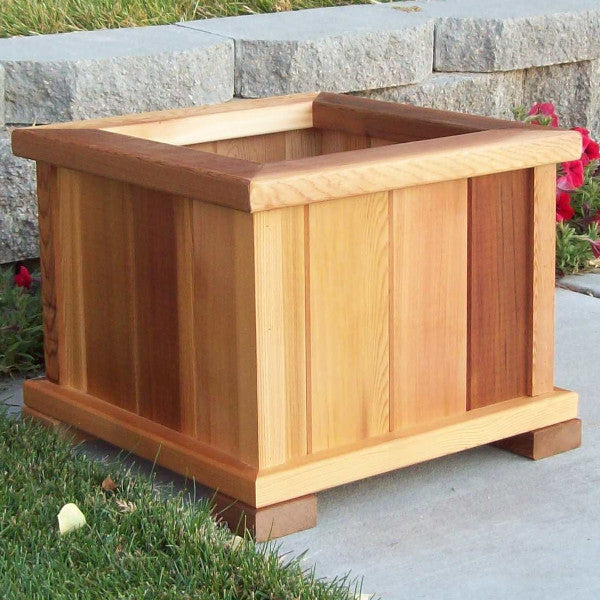 patio planters boxes Wood Country, Square Patio Planter, Large