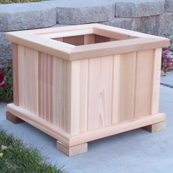 wooden box planters for sale Wood Country, Square Patio Planter, Large