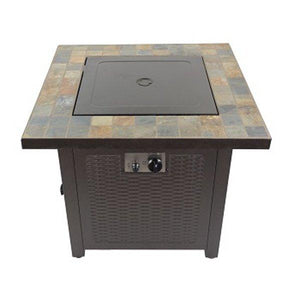 Square Slate Tile Top Fire Pit Fire Pits