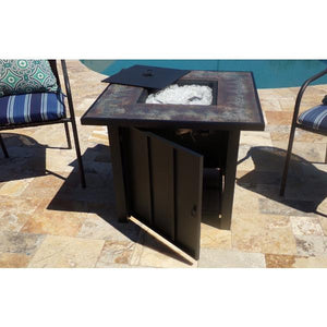 Square Tile Top Propane Fire Pit Fire Pits