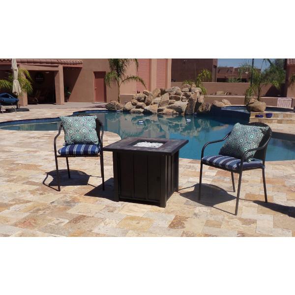 Square Tile Top Propane Fire Pit Fire Pits