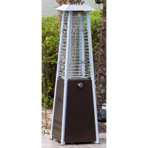 Tabletop Quartz Glass Tube Heater - Hammered Bronze Finish Patio Heater