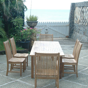 Teak Bahama Chicago 7-Pieces Dining Set Chair Dining Set