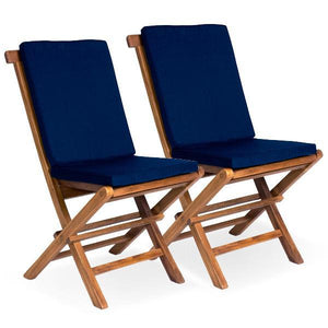 Folding Chair Set with Cushions - The Charming Bench Company