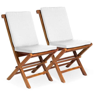 Folding Chair Set with Cushions - The Charming Bench Company