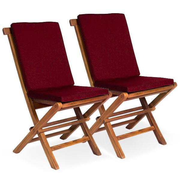 Folding Chair Set with Cushions