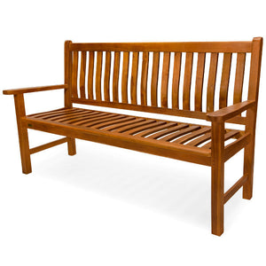 Teak Wave Bench Garden Bench