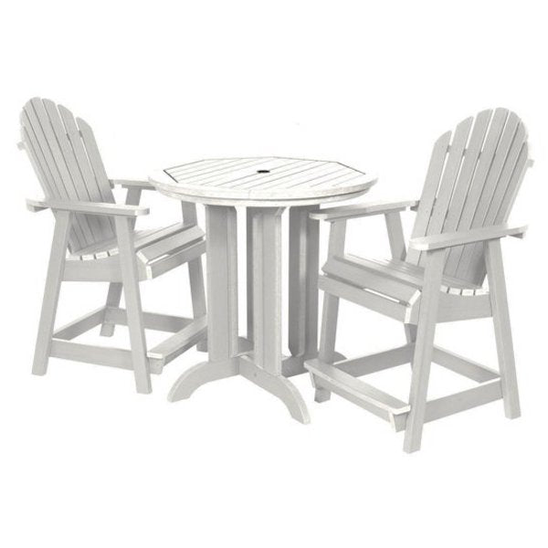 The Sequoia Professional Commercial Grade 3 Pc Muskoka Adirondack Bistro Dining Set in Counter Height with 36” Table Dining Set
