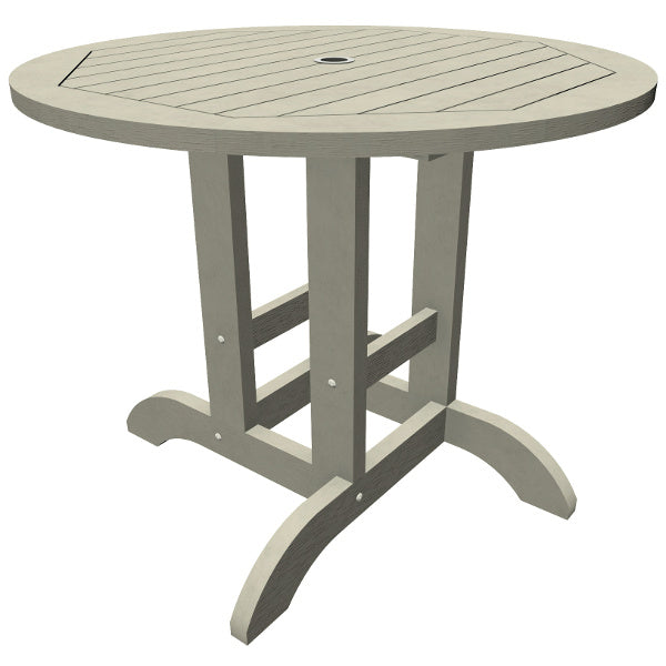 The Sequoia Professional Commercial Grade 36 inch Round Bistro Dining Height Table Dining Height Table Harbor Gray