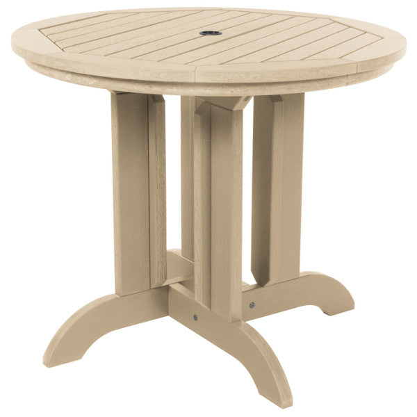 The Sequoia Professional Commercial Grade 36 inch Round Bistro Dining Height Table Dining Height Table Tuscan Taupe