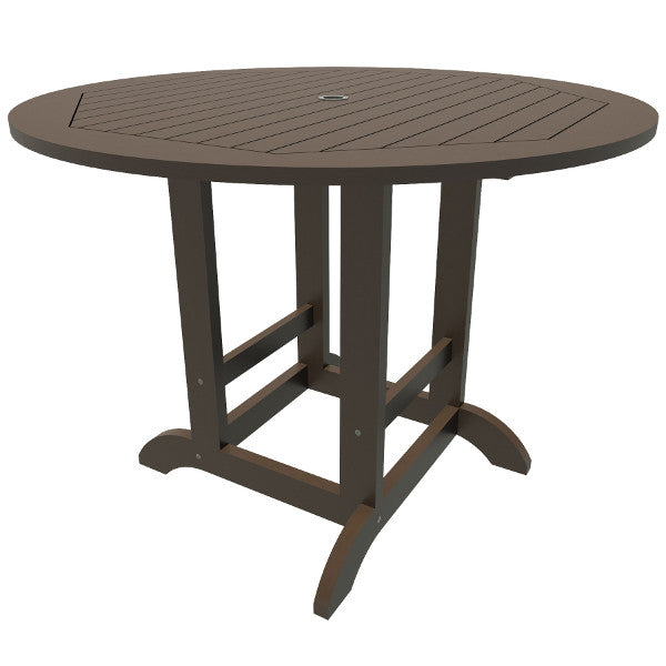 Highwood Commercial Grade 48 Round Counter Height Dining Table Woodland Brown