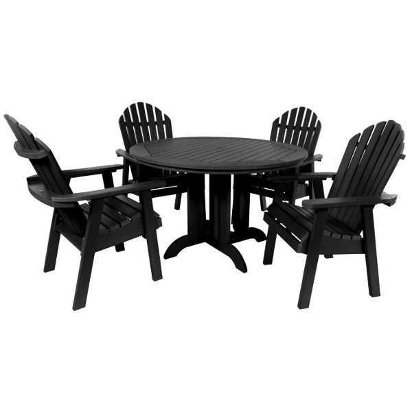 The Sequoia Professional Commercial Grade 5 Pc Muskoka Adirondack Dining Set with 48” Table