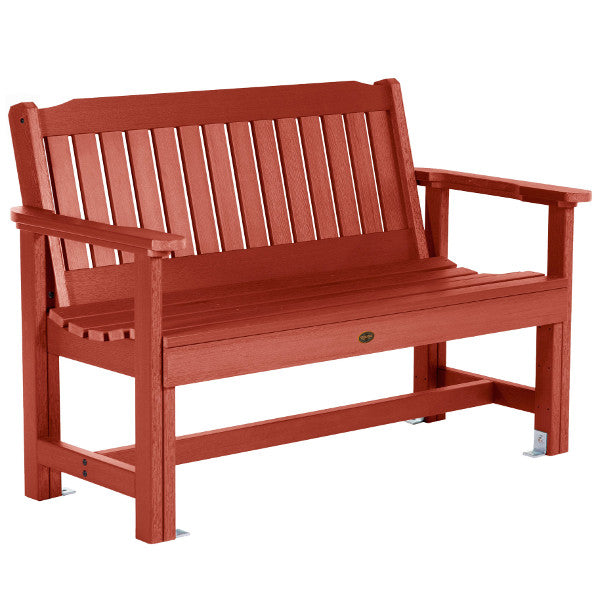 The Sequoia Professional Commercial Grade Exeter 4&#39; Garden Bench Garden Bench Rustic Red