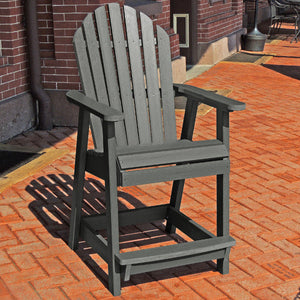 The Sequoia Professional Commercial Grade Muskoka Adirondack Deck Dining Chair in Counter Height