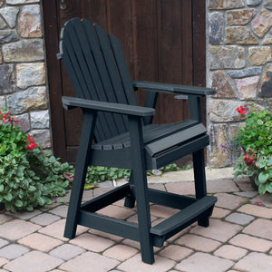 The Sequoia Professional Commercial Grade Muskoka Adirondack Deck Dining Chair in Counter Height