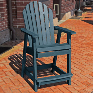 The Sequoia Professional Commercial Grade Muskoka Adirondack Deck Dining Chair in Counter Height