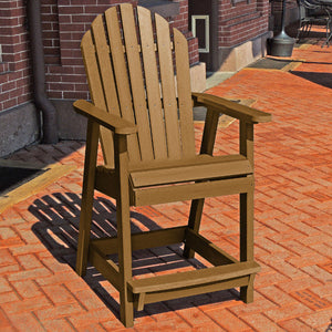 The Sequoia Professional Commercial Grade Muskoka Adirondack Deck Dining Chair in Counter Height
