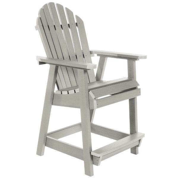 The Sequoia Professional Commercial Grade Muskoka Adirondack Deck Dining Chair in Counter Height Harbor Gray