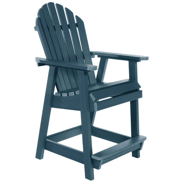 The Sequoia Professional Commercial Grade Muskoka Adirondack Deck Dining Chair in Counter Height Nantucket Blue