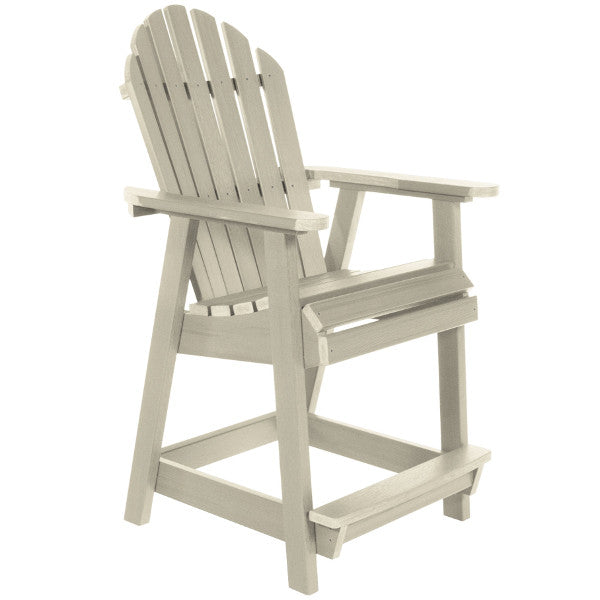 The Sequoia Professional Commercial Grade Muskoka Adirondack Deck Dining Chair in Counter Height Whitewash