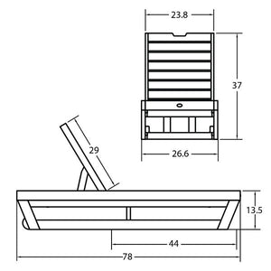 The Sequoia Professional Commercial Grade Pinehurst Chaise Lounge Lounger