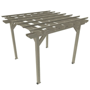 The Sequoia Professional Commercial Grade Ridgecrest 10 x 10 Pergola Pergola Coastal Teak