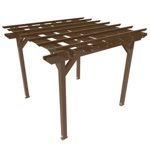 The Sequoia Professional Commercial Grade Ridgecrest 10 x 10 Pergola Pergola Weathered Acorn