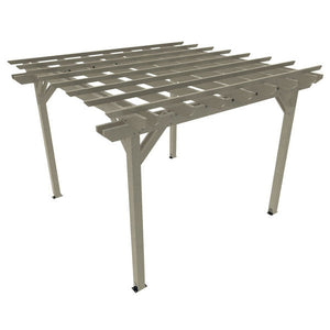 The Sequoia Professional Commercial Grade Ridgecrest 12 x 12 Pergola Pergola Coastal Teak