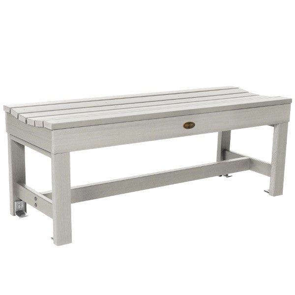 The Sequoia Professional Commercial Grade Weldon 4ft Backless Picnic Bench Picnic Bench Harbor Gray