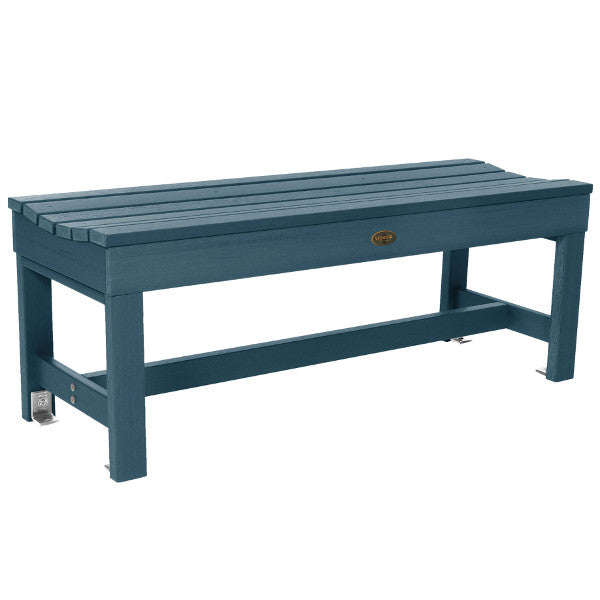 The Sequoia Professional Commercial Grade Weldon 4ft Backless Picnic Bench Picnic Bench Nantucket Blue
