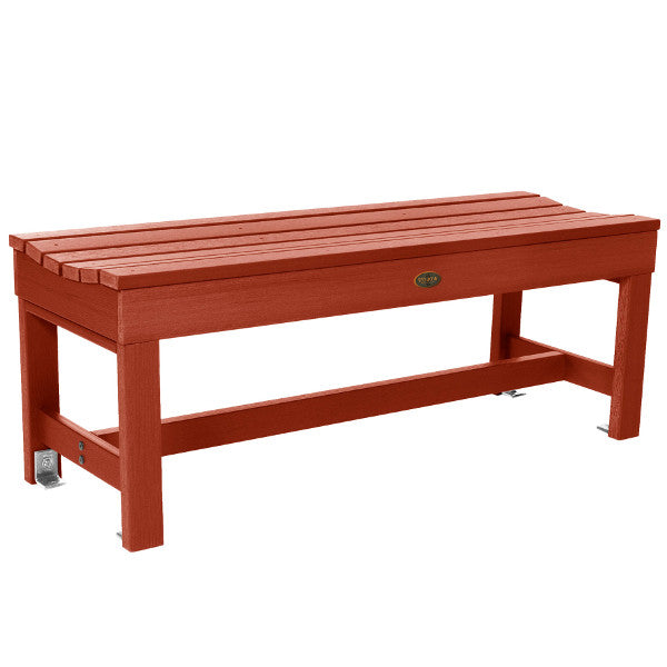 The Sequoia Professional Commercial Grade Weldon 4ft Backless Picnic Bench Picnic Bench Rustic Red