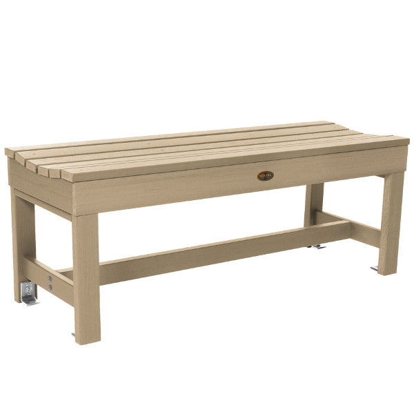 The Sequoia Professional Commercial Grade Weldon 4ft Backless Picnic Bench Picnic Bench Tuscan Taupe