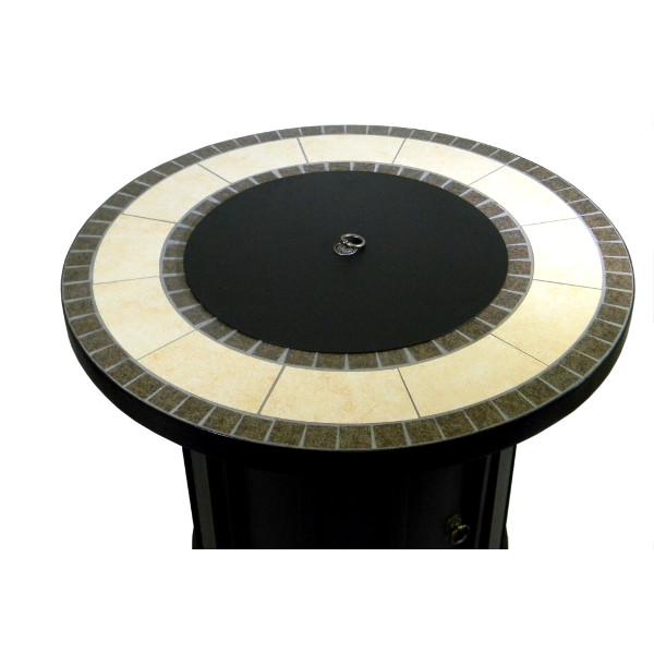 Tile Top Round Propane Fire Pit Fire Pits