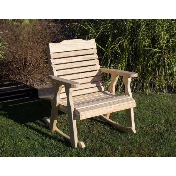 Treated Pine Crossback Rocking Chair Rocking Chair