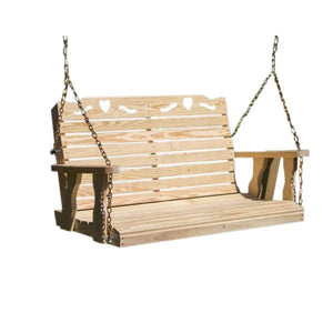 Treated Pine Crossback with Heart Porch Swing