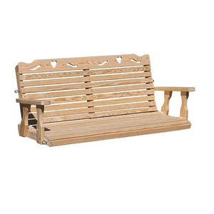 Treated Pine Crossback with Heart Porch Swing