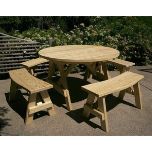 Treated Pine Curved Bench