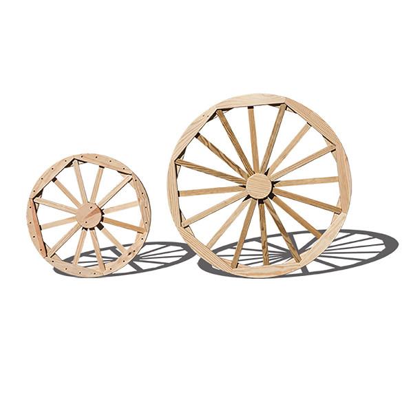 Treated Pine Decorative Wagon Wheel Wheel