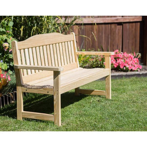 Treated Pine English Garden Bench - The Charming Bench Company