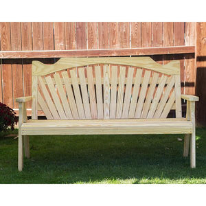 Treated Pine Fanback Garden Bench