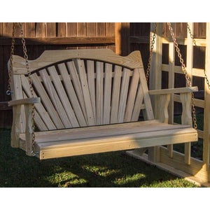 Treated Pine Fanback Porch Swing Porch Swing