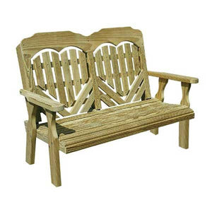 Treated Pine Heartback Garden Bench Garden Bench