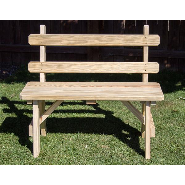 Treated Pine Traditional Garden Bench with Back Garden Bench