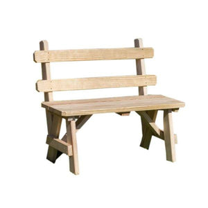 Treated Pine Traditional Garden Bench with Back Garden Bench