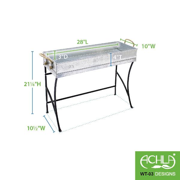 stainless steel plant rack Achla Designs Trestle Plant Stand, Small