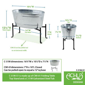 Tub with adjustable Stand Tub with Stand